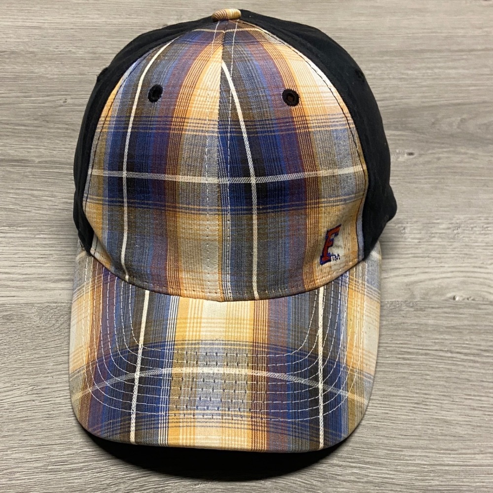 Florida Gators Capsmith Plaid Black Stretch Fit Hat Men's Size S/M Baseball Cap